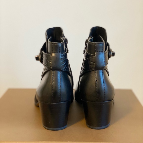 Coach Patricia Black Leather Ankle Boots - Picture 3 of 7